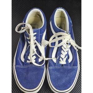 Vans Off The Wall Blue Denim Casual Sneakers 500714 Shoes Men's Size 6.5